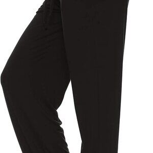 Womens Yoga Pants Wide Leg Comfy Drawstring Loose Straight Lounge Running Workou
